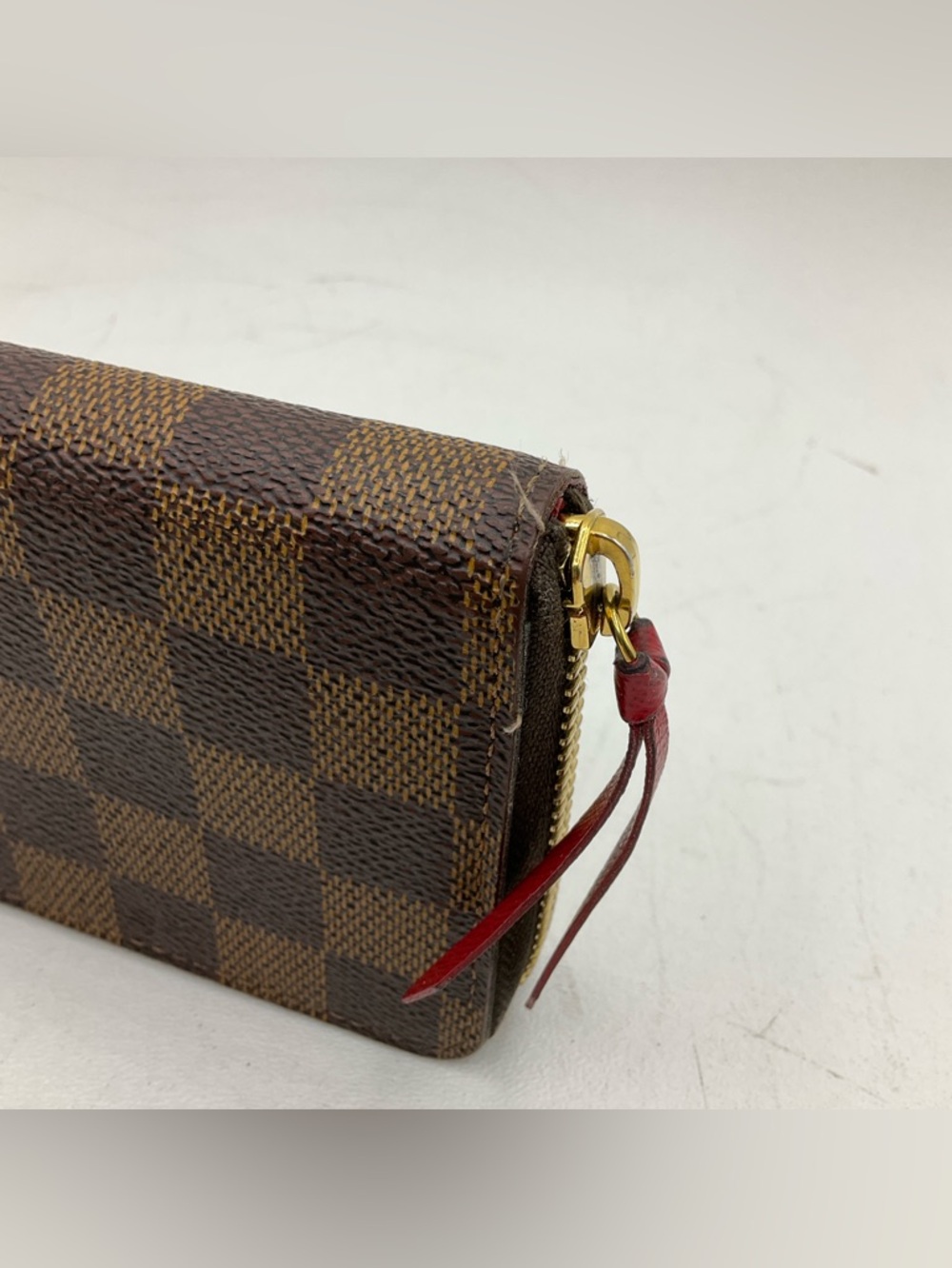 Louis Vuitton Damier Ebene Clemence Brown Zip Around Wallet - Picture 8 of 16